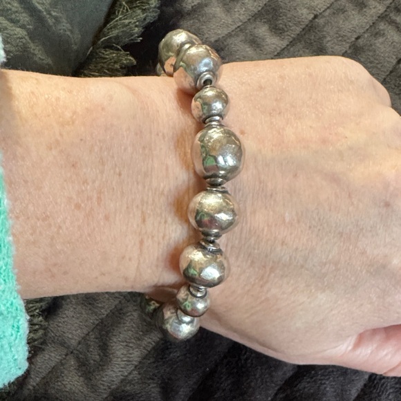 Silpada Atmospheric Oxidized Sterlng Silver Stretch Ball Bead Bracelet B1998 - Picture 12 of 15